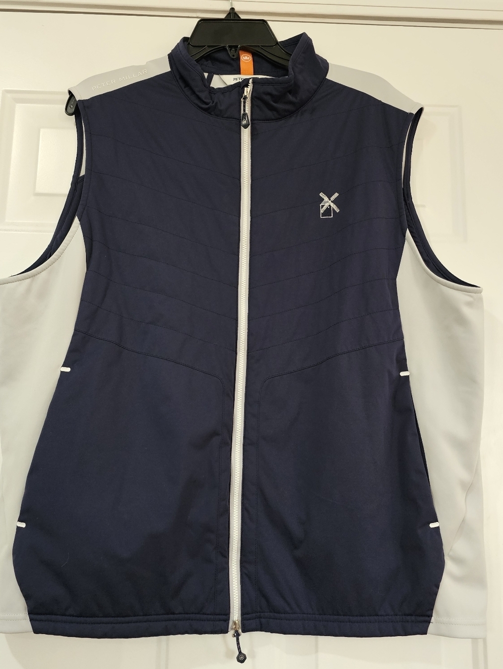 Peter Millar Navy and White Fuse Hybrid Vest Size XL {Bx16}
